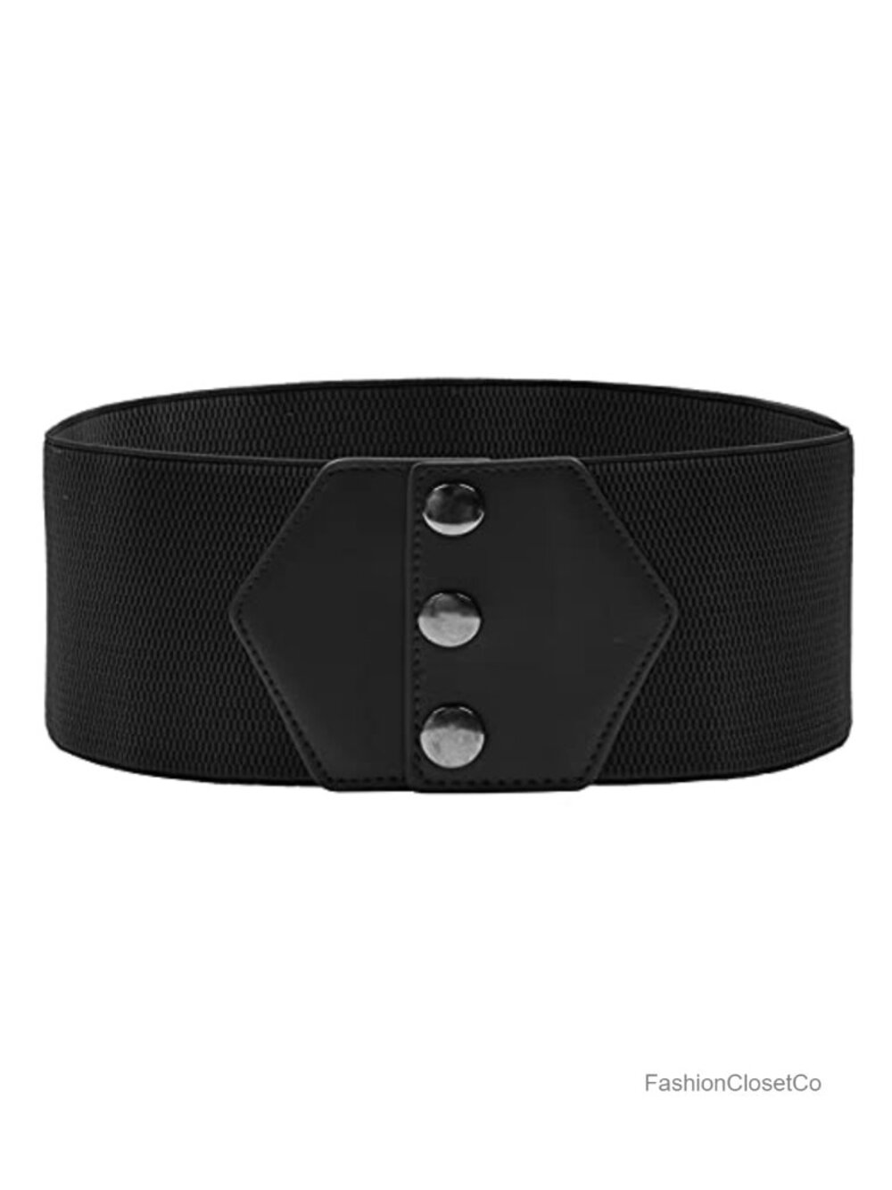 Wide Elastic Vintage Belt Corset Snap-Button Waistband Women Stretch